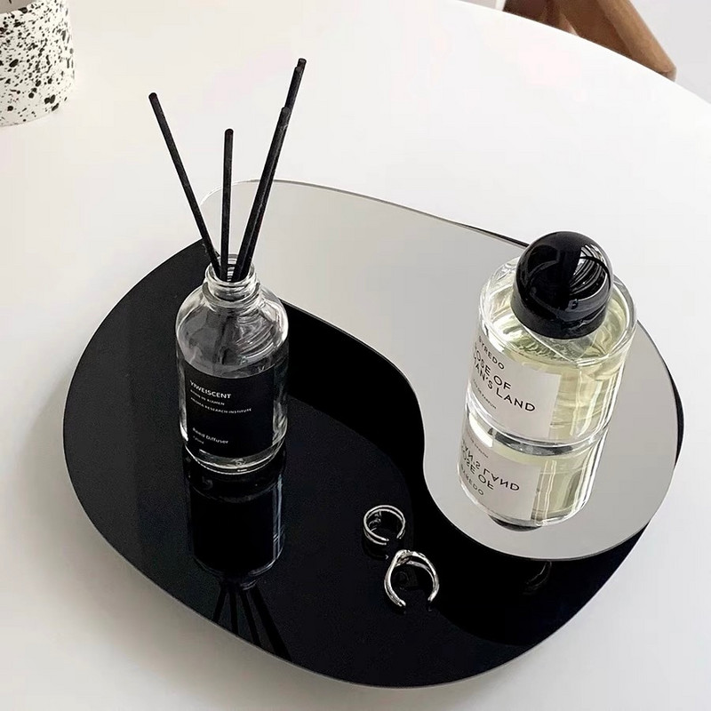 Stil mijlociu antic Tavă acrilică în formă specială Stil Ins neregulat Aceeași tavă pentru aromaterapie Decorare Placă de suport inferioară Cadou