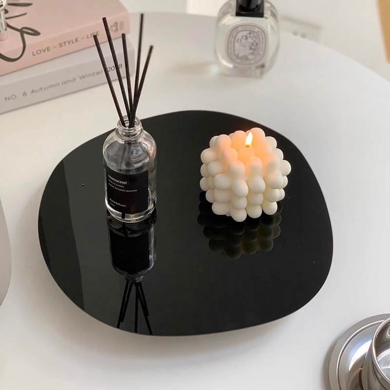 Stil mijlociu antic Tavă acrilică în formă specială Stil Ins neregulat Aceeași tavă pentru aromaterapie Decorare Placă de suport inferioară Cadou