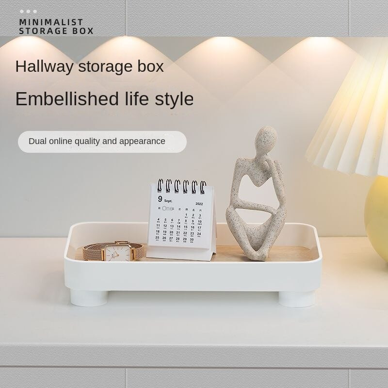 Tálca dekorációs tálca lakberendezési tányér rendező kozmetikai tároló doboz ékszertálca négyszögletes parfüm kulcs asztali tároló állvány