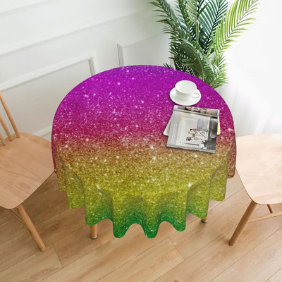 Sparkle Tiger Print staltiesė Auksinė blizganti juostelė sodo poliesterio staltiesė Elegantiška didmeninė apsauga spausdinta staltiesė