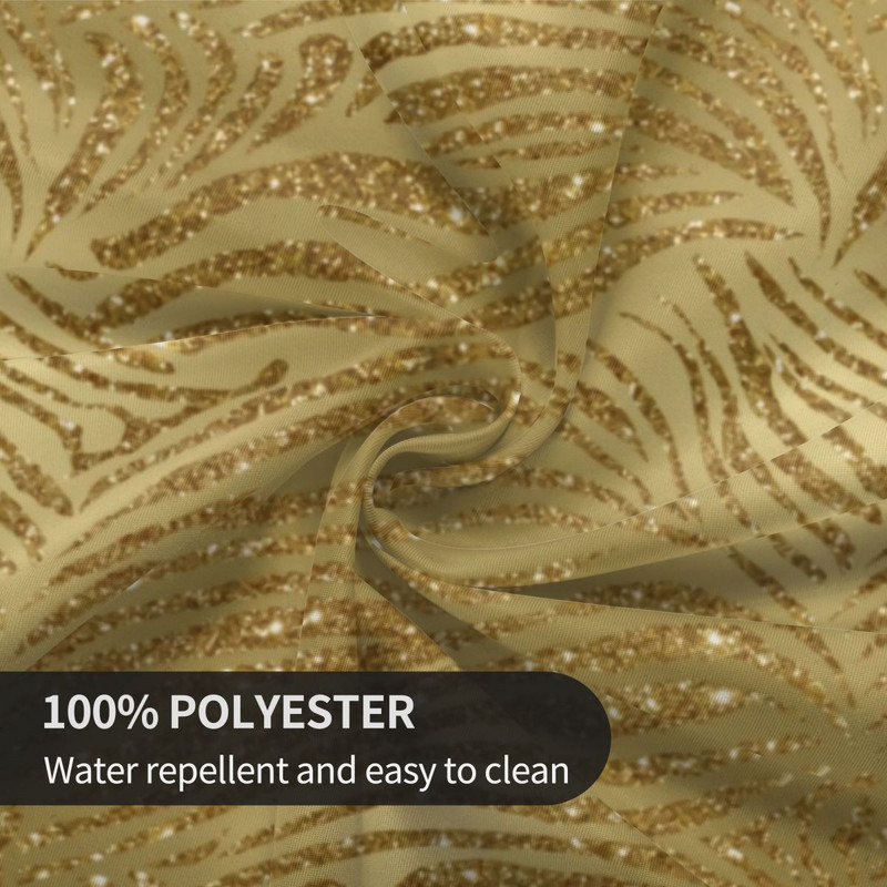 Sparkle Tiger Print staltiesė Auksinė blizganti juostelė sodo poliesterio staltiesė Elegantiška didmeninė apsauga spausdinta staltiesė