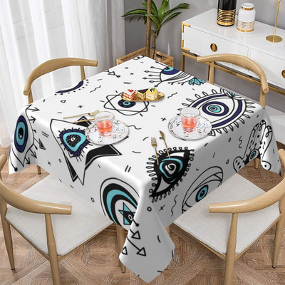 Eyes staltiesė Įvairios Evil Eye Kawaii individualizuotos staltiesės Gimtadienio vakarėlio didmeninė apsauga, poliesterio staltiesė