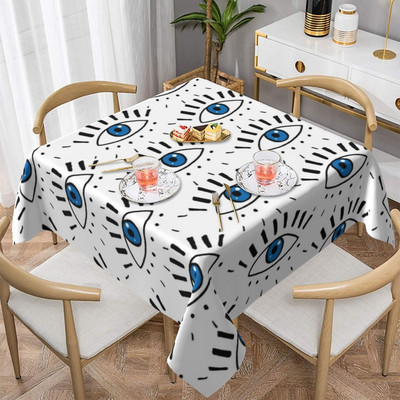 Eyes staltiesė Įvairios Evil Eye Kawaii individualizuotos staltiesės Gimtadienio vakarėlio didmeninė apsauga, poliesterio staltiesė