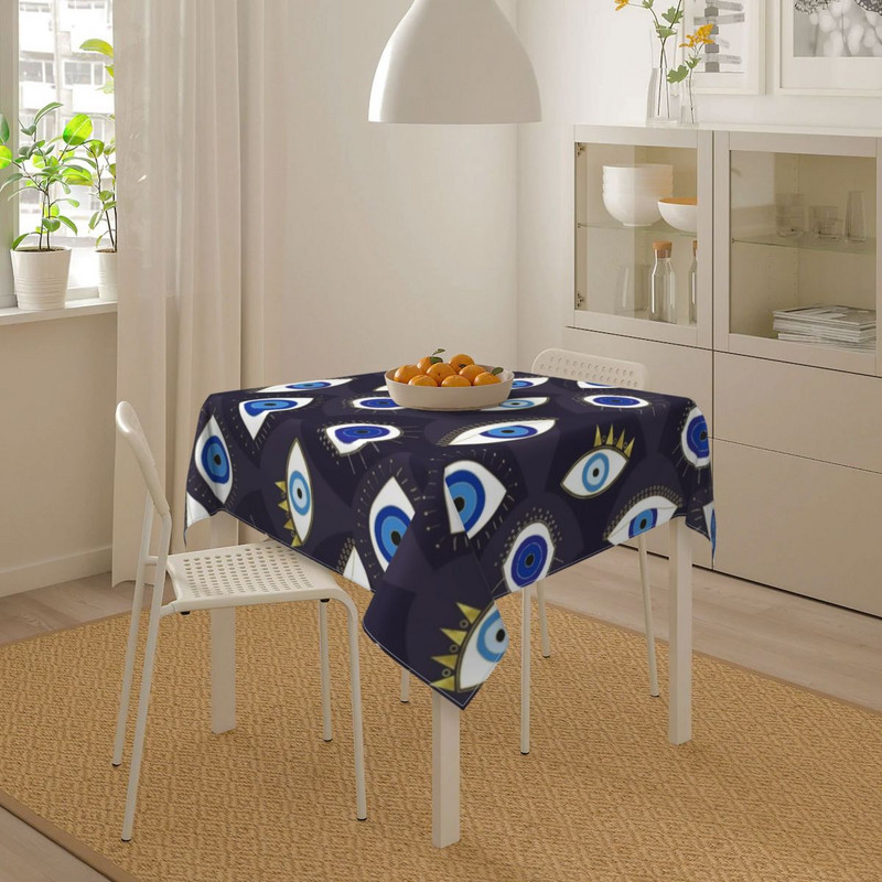 Eyes staltiesė Įvairios Evil Eye Kawaii individualizuotos staltiesės Gimtadienio vakarėlio didmeninė apsauga, poliesterio staltiesė