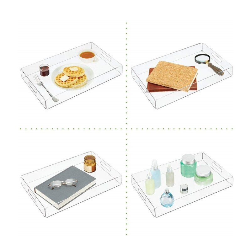 Akrilni pladanj Višenamjenski pladanj za hranu i piće Izdržljivi pladanj za nakit Kozmetički pladanj za kućnu kuhinju, dnevni boravak SAL99