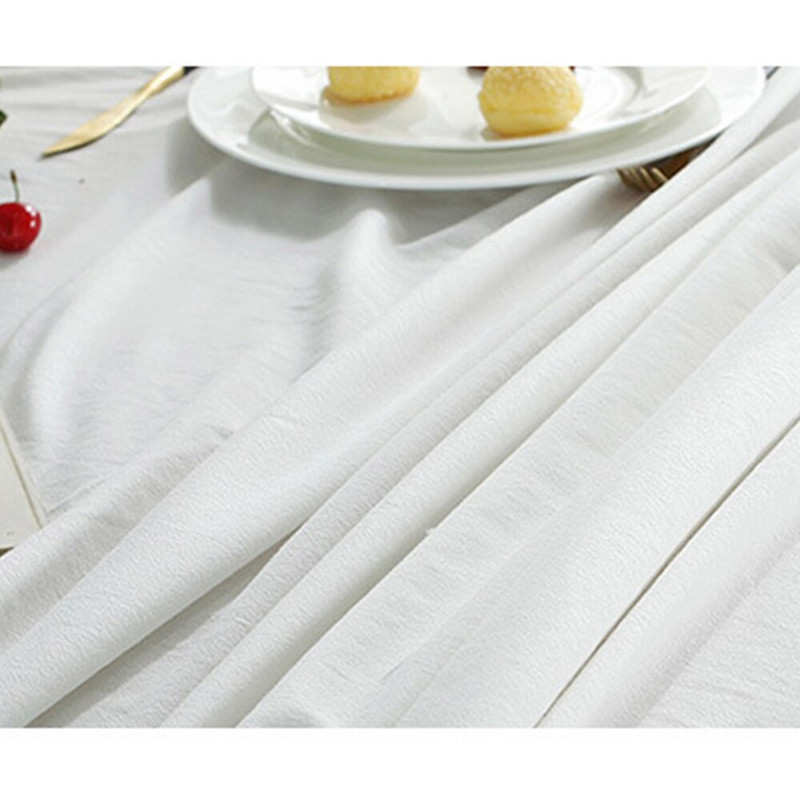 Obrus, francúzsky biely strapcový obrus na stôl, obdĺžnikový, elegantný obrus na jedálenský stôl, bytový textil