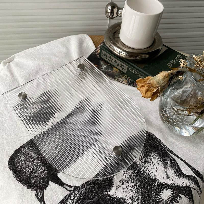 Akrilna ladica, prozirna ins stilska ladica za pohranu, pohrana raznih stvari, aromaterapijski ukrasi, nordijska dekoracija, tanjur za pohranu, dar