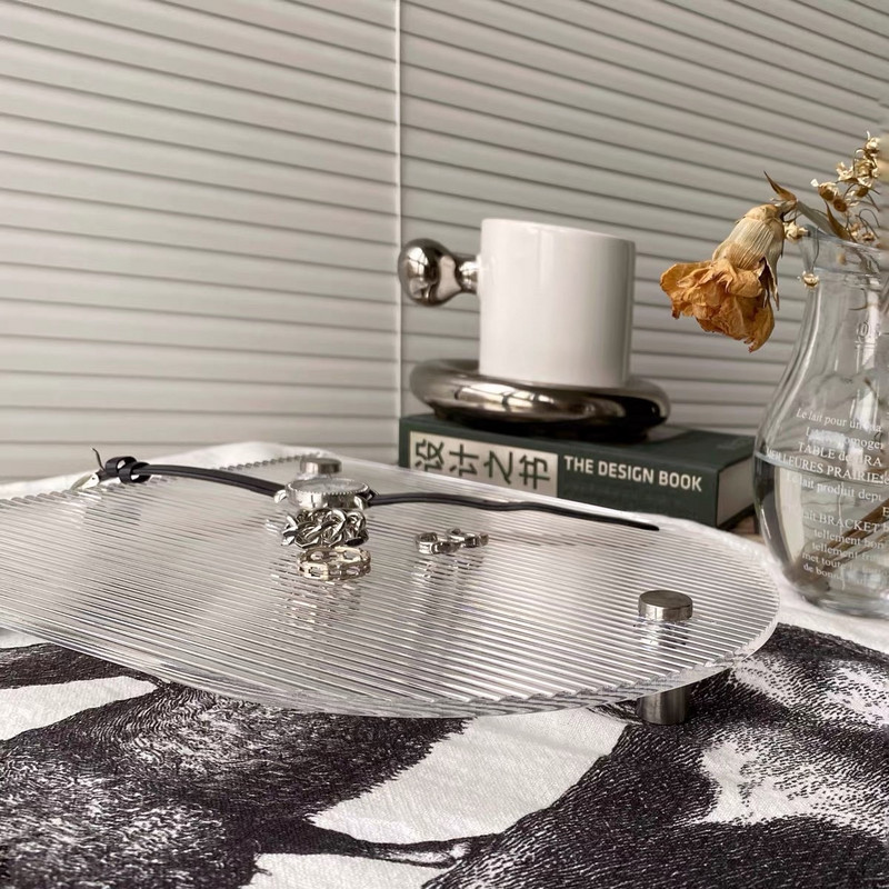 Akrilna ladica, prozirna ins stilska ladica za pohranu, pohrana raznih stvari, aromaterapijski ukrasi, nordijska dekoracija, tanjur za pohranu, dar