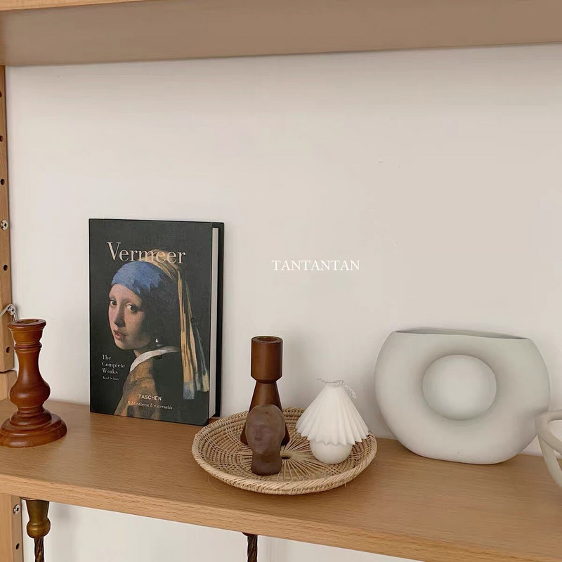 Lelkipásztori stílusú koreai rattan gyümölcskenyér tálca tárolótálca, kézzel szőtt fényképes kellékek otthoni dekoráció asztali díszek