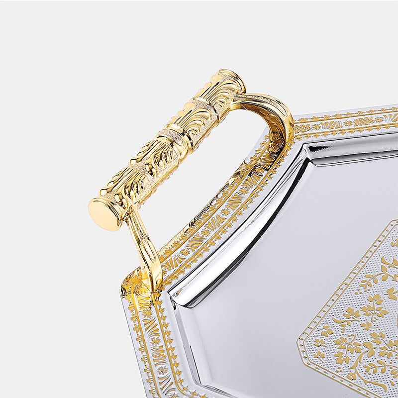 1db Nordic rozsdamentes acél tárolótálca ékszer kozmetikai kijelző tányér Hotel étterem tálaló