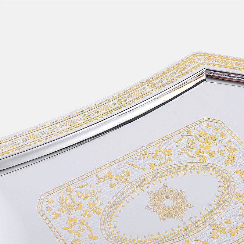 1db Nordic rozsdamentes acél tárolótálca ékszer kozmetikai kijelző tányér Hotel étterem tálaló