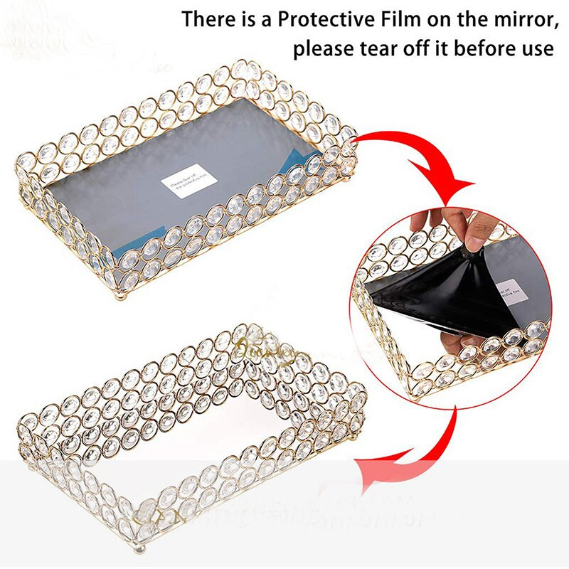 Placă de încărcare de lux din aur/argint Tăvi pentru nuntă Farfurii rotunde cu nuci/dulci/tort pentru acasă Decor de petrecere de Crăciun