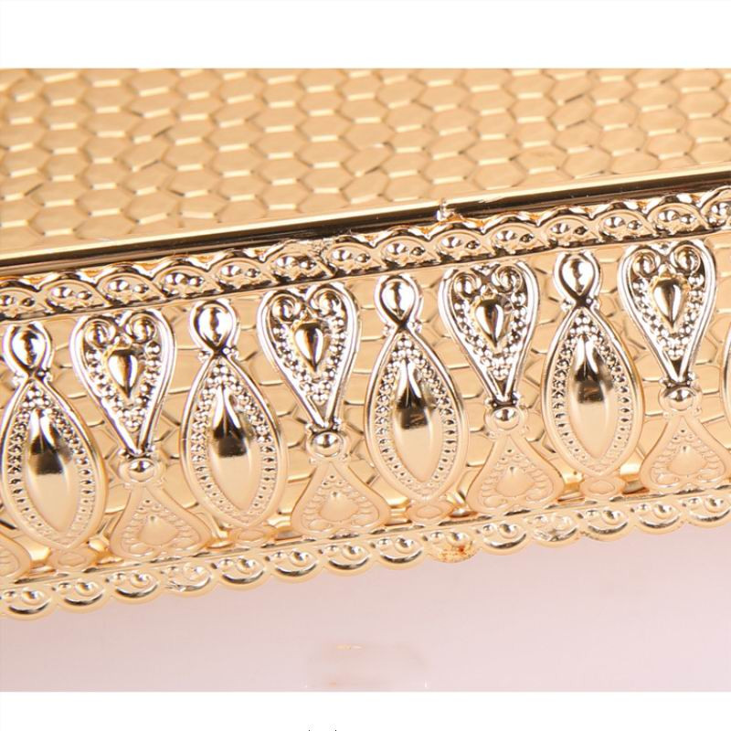 PEANDIM Prabangus Europos padėklas Auksinė tuščiavidurė lėkštė Vestuvių centriniai elementai Riešutai / Vaisiai / Tortų stovo laikiklis Vakarėlis Namų stalo dekoravimas