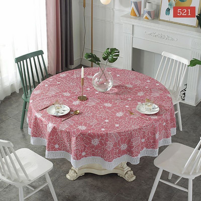 Fehér Kerek Asztalterítő Műanyag PVC Vízálló Oilpcllth Dohányzóasztal Nappali Asztalterítő Takaró Szőnyeg lakberendezési kandalló