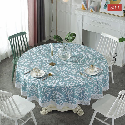 Fehér Kerek Asztalterítő Műanyag PVC Vízálló Oilpcllth Dohányzóasztal Nappali Asztalterítő Takaró Szőnyeg lakberendezési kandalló