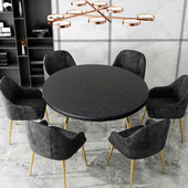 Husa de masa rotunda Husa impermeabila pentru masa de sufragerie Fata de masa elastica rezistenta la ulei Decorat pentru nunta Casa Hotel