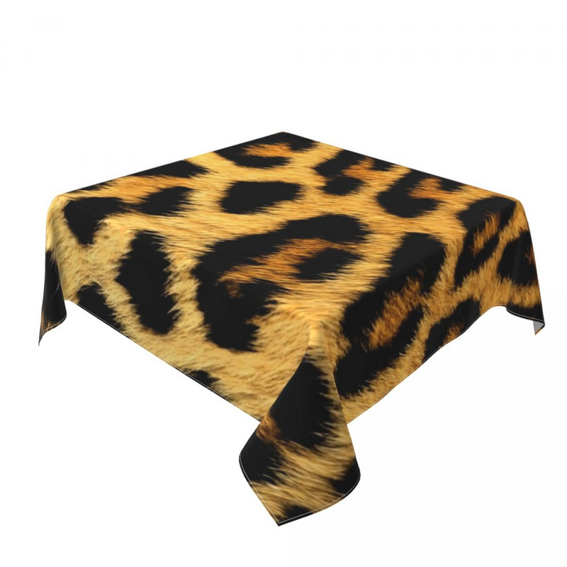 Leopárdmintás terítő divat állati vintage nyomtatott asztalterítő asztal nagykereskedés dekoráció poliészter terítő
