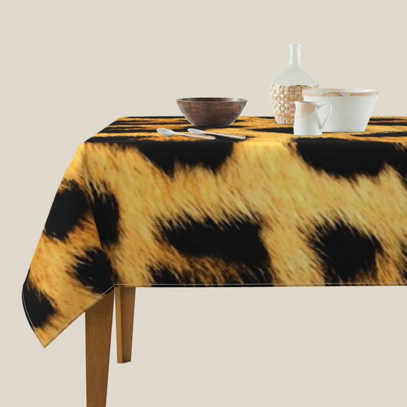 Leopárdmintás terítő divat állati vintage nyomtatott asztalterítő asztal nagykereskedés dekoráció poliészter terítő