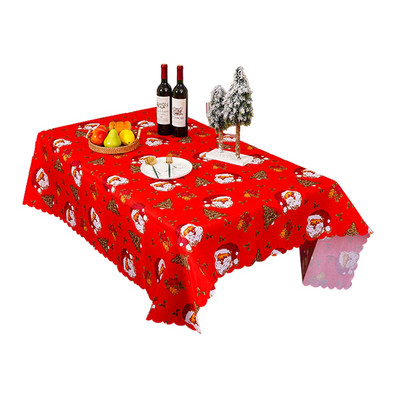 150x180cm Kalėdinė staltiesė stačiakampė vandeniui atspari poliesterio daugkartinio naudojimo kalėdinio valgomojo stalo danga 2022 m. Kalėdų puošmena