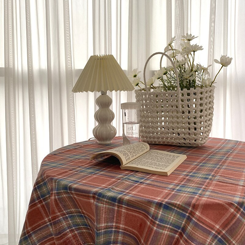 Korėjietiška Ins žalia languota staltiesė, paprasta be spausdinimo stiliaus, studentų miegamasis, stalas, rašomasis stalas, fono audinio sofos rankšluostis