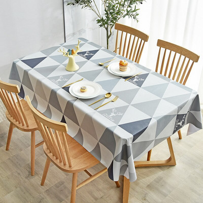 Stolnjak PVC skandinavski stil Uljepšavanje doma Vodootporan tisak bez ulja Plastična stolna dekoracija Dekoracija dnevnog boravka