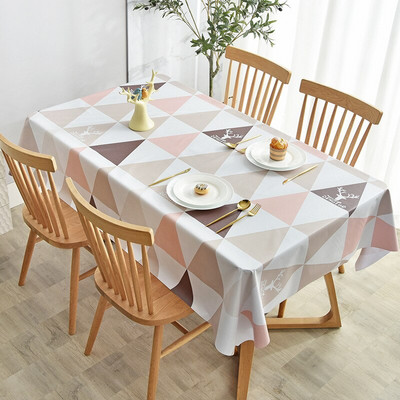 Stolnjak PVC skandinavski stil Uljepšavanje doma Vodootporan tisak bez ulja Plastična stolna dekoracija Dekoracija dnevnog boravka