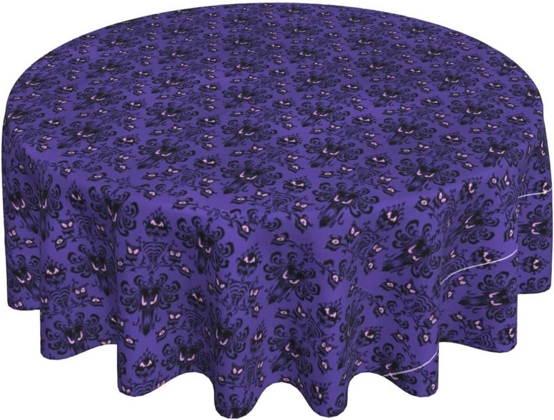 Okrugli stolnjak Haunted Mansion Vodootporni stolnjak Stolnjaci bez bora i otporni na mrlje (okrugli 60 inča)