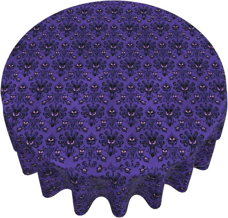 Okrugli stolnjak Haunted Mansion Vodootporni stolnjak Stolnjaci bez bora i otporni na mrlje (okrugli 60 inča)