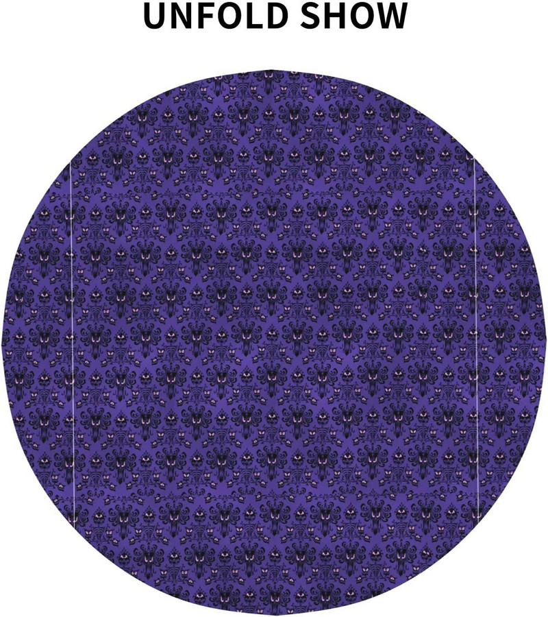 Okrugli stolnjak Haunted Mansion Vodootporni stolnjak Stolnjaci bez bora i otporni na mrlje (okrugli 60 inča)