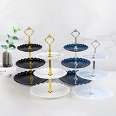 Európai gyümölcstál háromrétegű uzsonnatartó Nappali Gyümölcstányér Esküvői tortatálca Tortatartó cukorka tálca ételklip küldésére