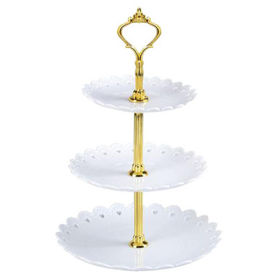 Európai gyümölcstál háromrétegű uzsonnatartó Nappali Gyümölcstányér Esküvői tortatálca Tortatartó cukorka tálca ételklip küldésére