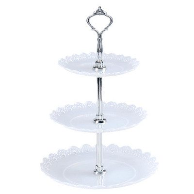 Európai gyümölcstál háromrétegű uzsonnatartó Nappali Gyümölcstányér Esküvői tortatálca Tortatartó cukorka tálca ételklip küldésére