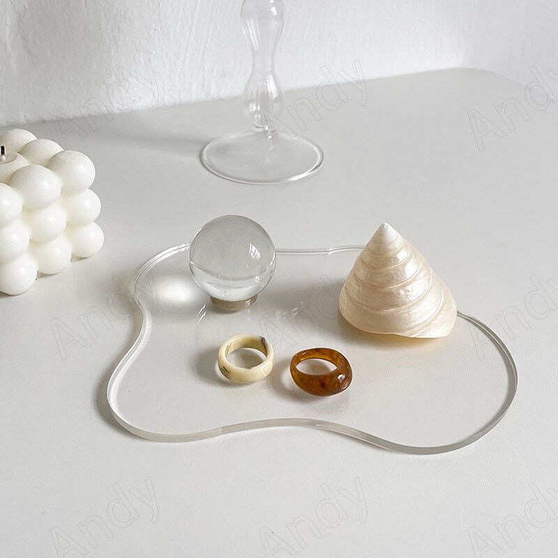 Moderna akrilna ladica Minimalistički umjetnički organizator nakita za spavaću sobu Nepravilne ladice za desert Dekoracija doma Ladica za pohranu stola