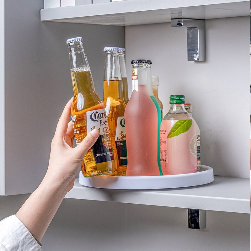 360 fokban forgatható tároló állvány 2 szintes fűszerezés kerek polcos fűszertartó konyhai tároló rendszerező tálca konyhai kiegészítők