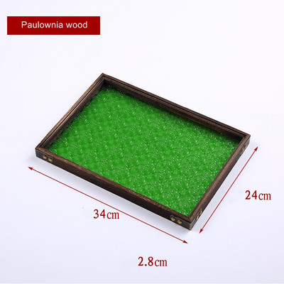 Japán vintage virágos üveg tömörfa tálcák dekoratív rendszerező asztal tároló kosár téglalap alakú tálcák ételek felszolgálásához