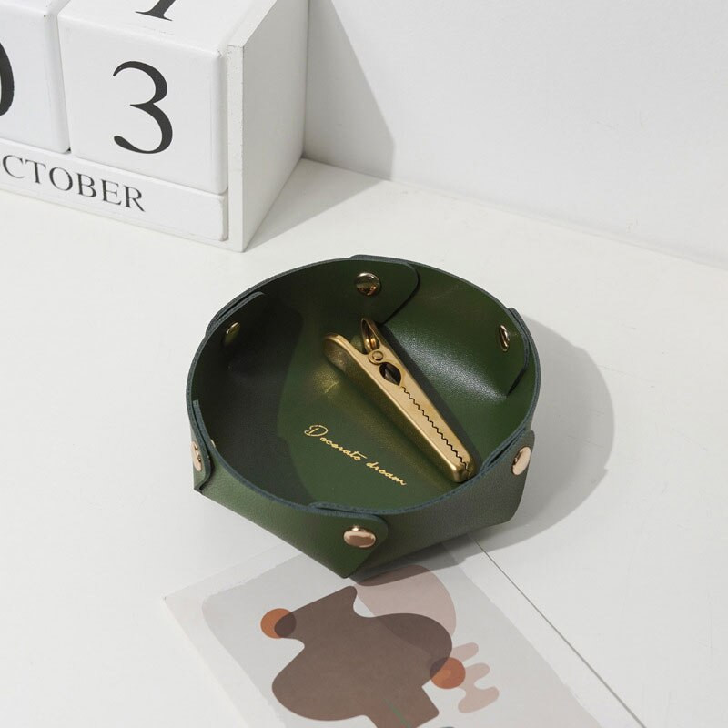 Nauja Nordic Ins odinė stalinio kompiuterio laikymo dėžutė, raktų durelės, kosmetiniai papuošalai, prieangis, įvairių daiktų laikymo dėžutė, įvairių daiktų laikymo dėklas