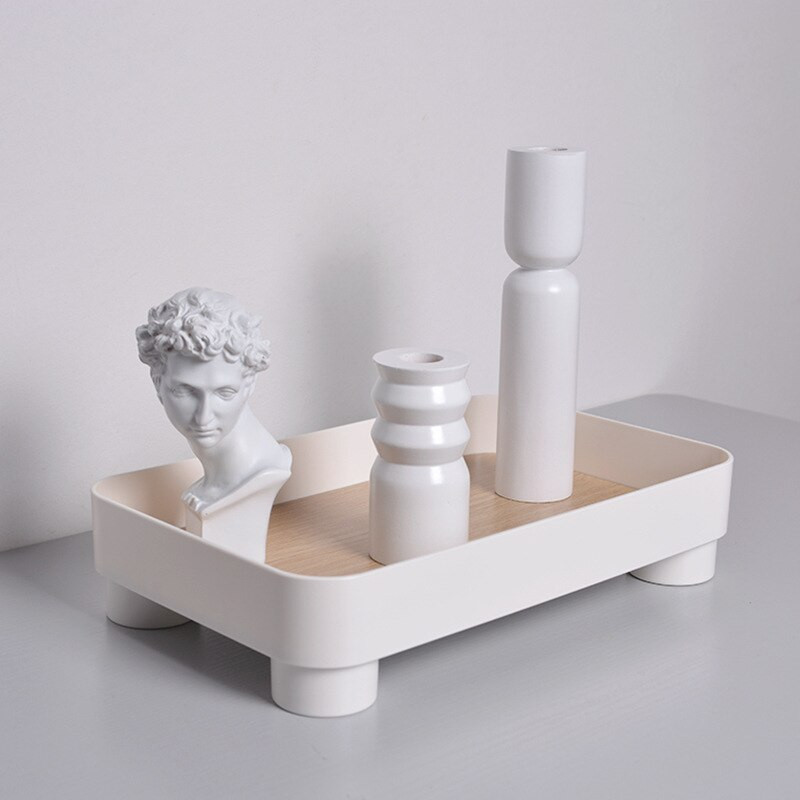 Nordic Style Art Tárolótálca Veranda nappali rendszerező Tálca Díszek Csésze Parfümök Kis tárgyak Asztali dekorációs tálcák