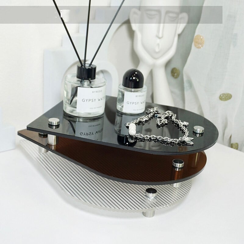 Akrilna ladica Ukrasna ladica Organizator za pohranu Pladanj za parfeme i kozmetiku Tanjuri za uređenje doma Višenamjenski ukras za stalak za pohranu