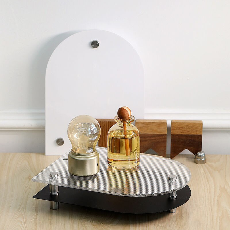 Akrilna ladica Ukrasna ladica Organizator za pohranu Pladanj za parfeme i kozmetiku Tanjuri za uređenje doma Višenamjenski ukras za stalak za pohranu