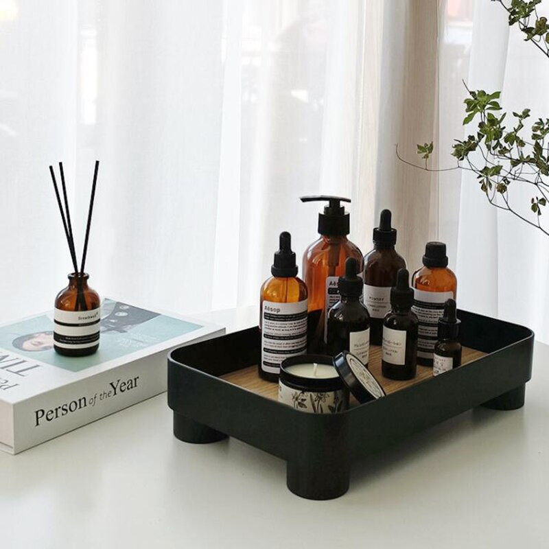 Dekoratívny organizér na tácky, úložný box, bytové dekorácie, úložný box, držiak na parfumy, držiak na sviečky, stojan na make-up, kozmetické šperky, jedlo, káva