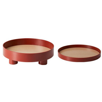 Medinis padėklas žvakidės laikymo padėklas dekoravimo organizatoriui Namų dekoras Dekoratyvinis padėklas Papuošalai Rodyti maisto lėkštes konteineris