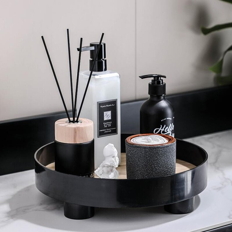 Medinis padėklas žvakidės laikymo padėklas dekoravimo organizatoriui Namų dekoras Dekoratyvinis padėklas Papuošalai Rodyti maisto lėkštes konteineris