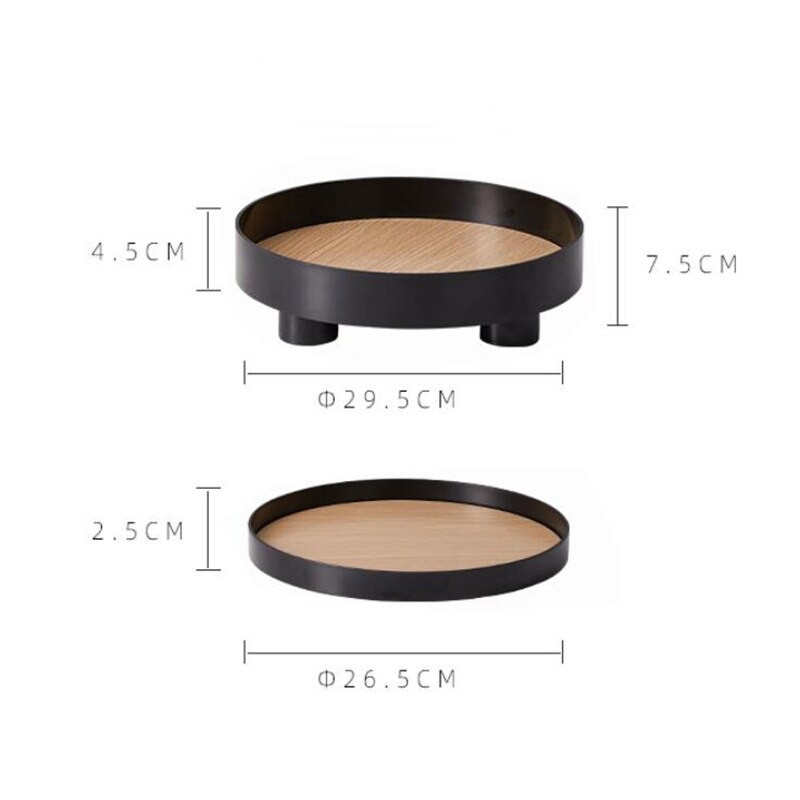 Medinis padėklas žvakidės laikymo padėklas dekoravimo organizatoriui Namų dekoras Dekoratyvinis padėklas Papuošalai Rodyti maisto lėkštes konteineris