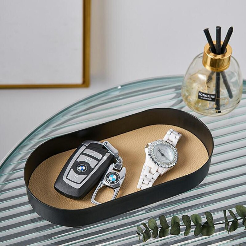 Geležinis meno dekoratyvinis padėklas laikymo padėklas Dvigubas serviravimo padėklas namų dekoro organizatorius laikymo lentyna vonios kambario kosmetikos laikiklis