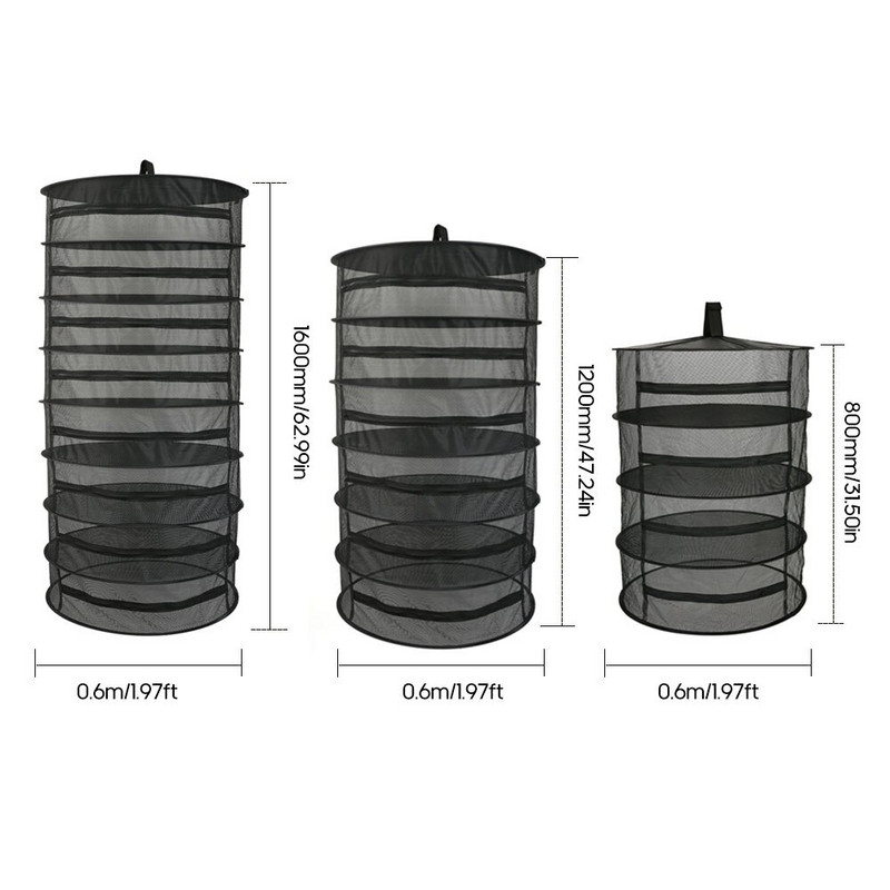 6/8 sluoksnių džiovinimo tinklelis žolelėms pakabinamas krepšelis sulankstomas sausas stovas Žolelių džiovinimo tinklelis Džiovinimo maišelis tinklelis gėlėms pumpurams augalams.