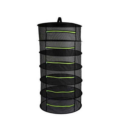 6/8 Žolelių džiovinimo sulankstomas žvejybos tinklas su užtrauktukais Žolelių džiovintuvas tinklelis Džiovinimo stovo maišelio tinklelis žolelėms Gėlės pumpurai Augalai