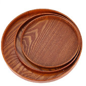 Ümmargused puidust serveerimisalused Teetoidud Puuvilja Serveerimisnõud Vesi Joogivaagen Teetoidu serveerimisalused 21cm/24cm/27cm/30cm/33cm