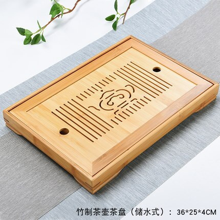 Kuum müük 2 suuruse Kung Fu teekomplekt naturaalsest puidust bambusest teealus Ristkülikukujuline traditsiooniline bambusest Puer teealus Chahai teelaud