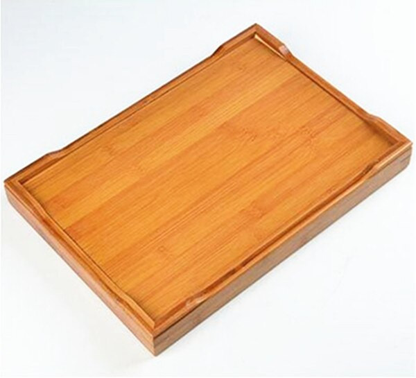 Kuum müük 2 suuruse Kung Fu teekomplekt naturaalsest puidust bambusest teealus Ristkülikukujuline traditsiooniline bambusest Puer teealus Chahai teelaud