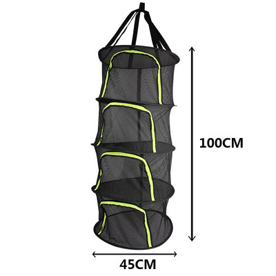 Για βότανα κρεμαστό καλάθι 6 στρώσεων Δίχτυ στεγνώματος Πτυσσόμενο ξηρό ράφι στεγνωτήριο Τσάντα διχτυωτό Δίχτυ στεγνώματος βοτάνων για λουλούδια Μπουμπούκια φυτά Organizer